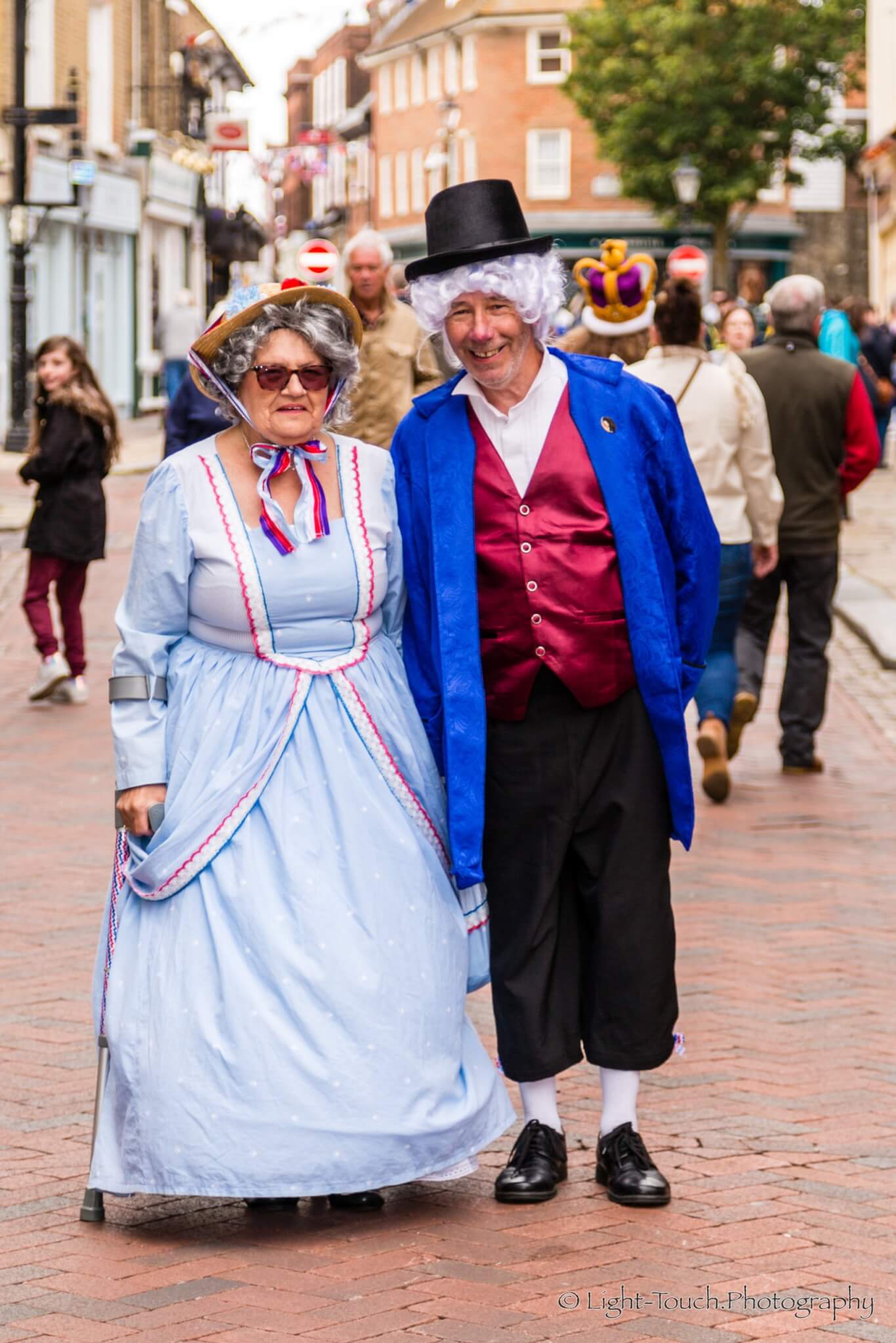 Two Dickensian costumes